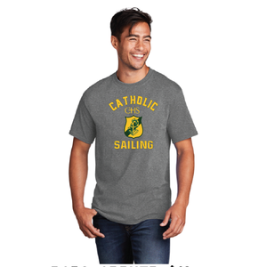 Core Cotton Tee / Graphite Heather / Catholic High School Sailing