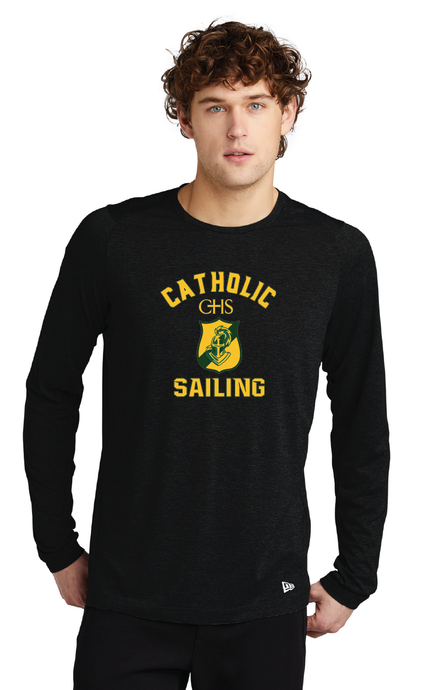 Performance Long Sleeve Crew Tee / Black / Catholic High School Sailing