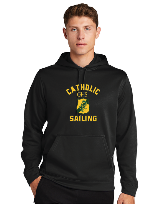 Performance Fleece Hooded Pullover / Black / Catholic High School Sailing