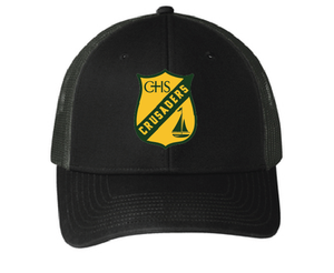 Low-Profile Snapback Trucker Cap / Black / Catholic High School Sailing