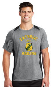 Heather Colorblock Contender Tee / Black/ Heather Grey / Catholic High School Sailing