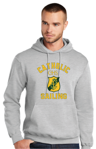 Core Fleece Pullover Hooded Sweatshirt / Ash / Catholic High School Sailing