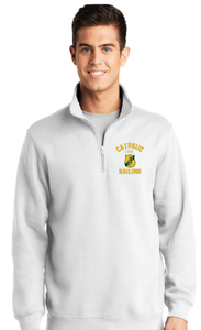 1/4-Zip Sweatshirt / White / Catholic High School Sailing