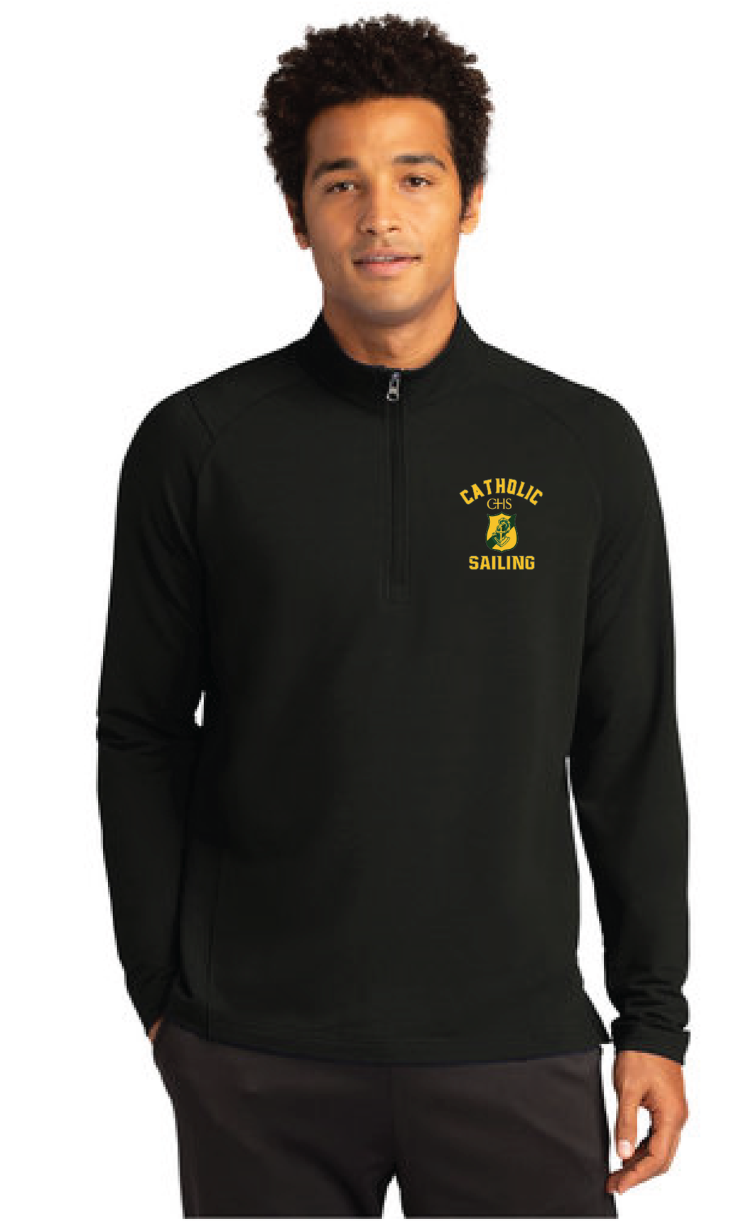 Flex Fleece 1/4-Zip / Black / Catholic High School Sailing