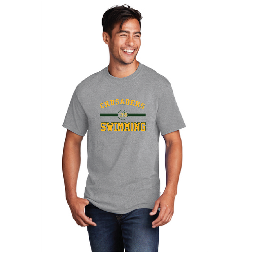 Core Cotton Tee / Athletic Heather / Catholic High School Swimming Team