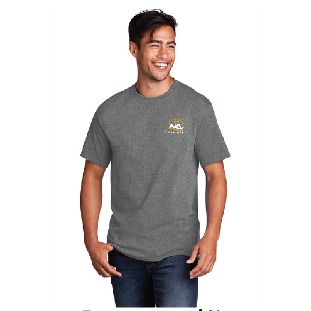 Core Cotton Tee / Graphite Heather / Catholic High School Swimming Team