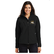 Ladies Textured Soft Shell Jacket / Black / Catholic High School Swimming Team