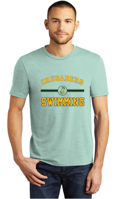 Perfect Tri Tee / Heathered Dusty Sage / Catholic High School Swimming Team