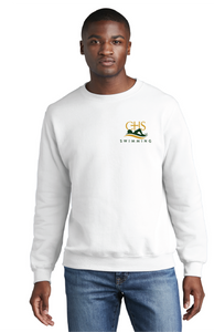 Core Fleece Crewneck Sweatshirt / White / Catholic High School Swimming Team