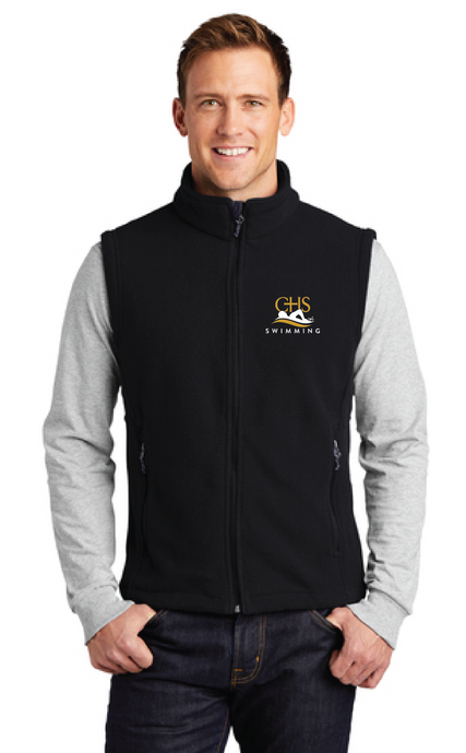 Fleece Vest / Black / Catholic High School Swimming Team