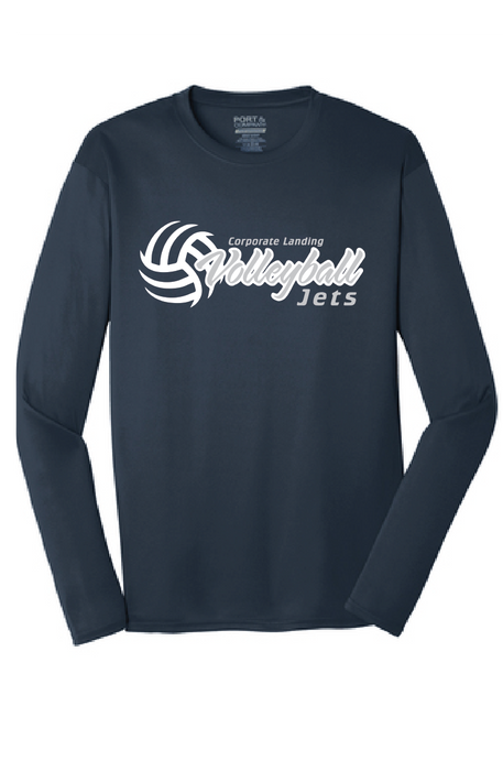 Long Sleeve Core Cotton Tee / Black / Corporate Landing Middle School Volleyball