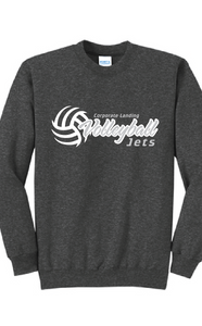 Fleece Crewneck Sweatshirt / Dark Heather Grey / Corporate Landing Middle School Volleyball