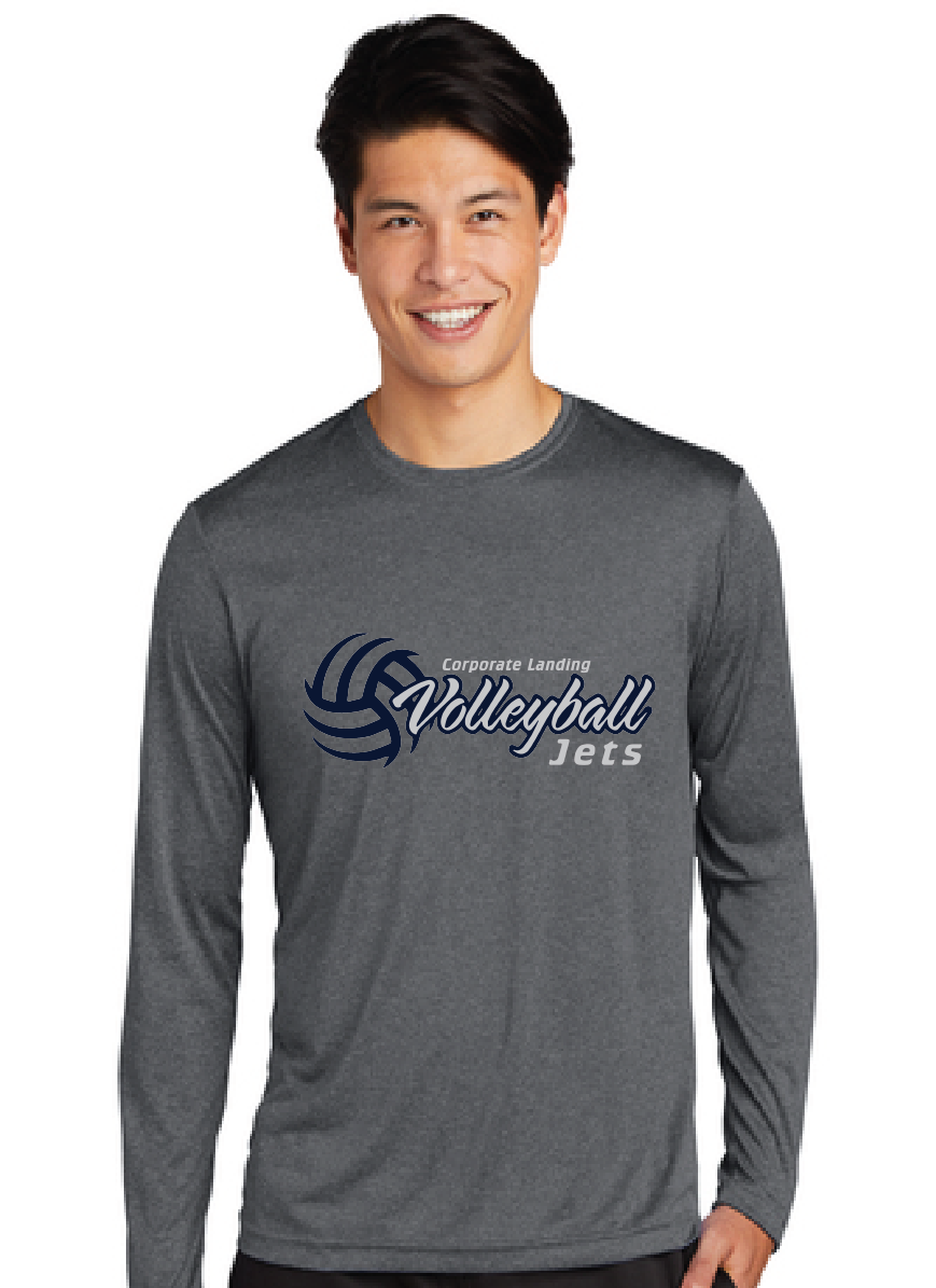 Long Sleeve Heather Contender Tee / Graphite / Corporate Landing Middle School Volleyball