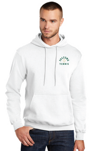 Core Fleece Pullover Hooded Sweatshirt / White / Cox High School Tennis