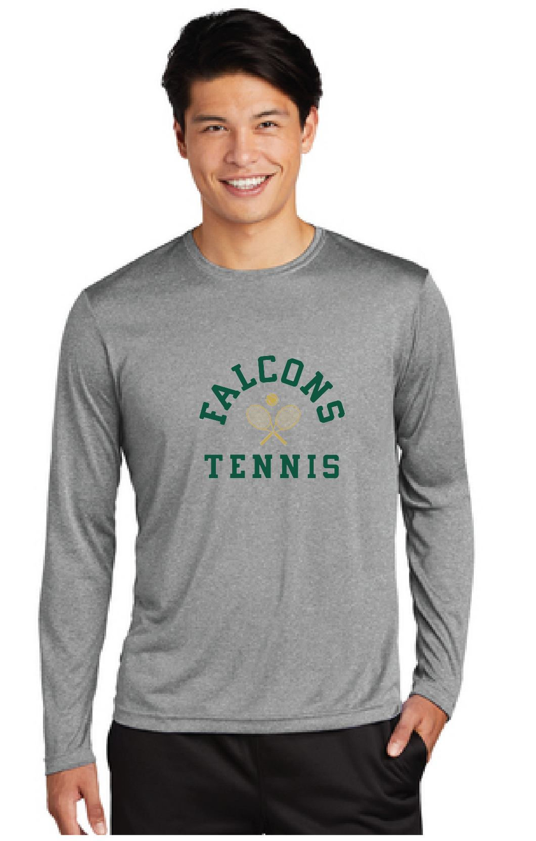 Long Sleeve Heather Contender Tee / Graphite / Cox High School Tennis