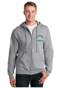 Full-Zip Hooded Sweatshirt / Athletic Heather / Cox High School Tennis