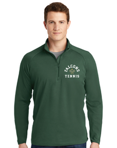 Stretch 1/2-Zip Pullover / Forest Green / Cox High School Tennis