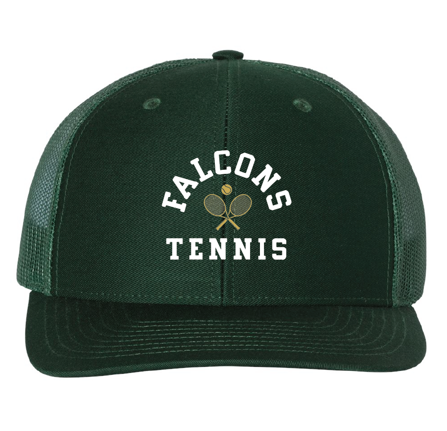 Adjustable Snapback Trucker Cap / Dark Green / Cox High School Tennis