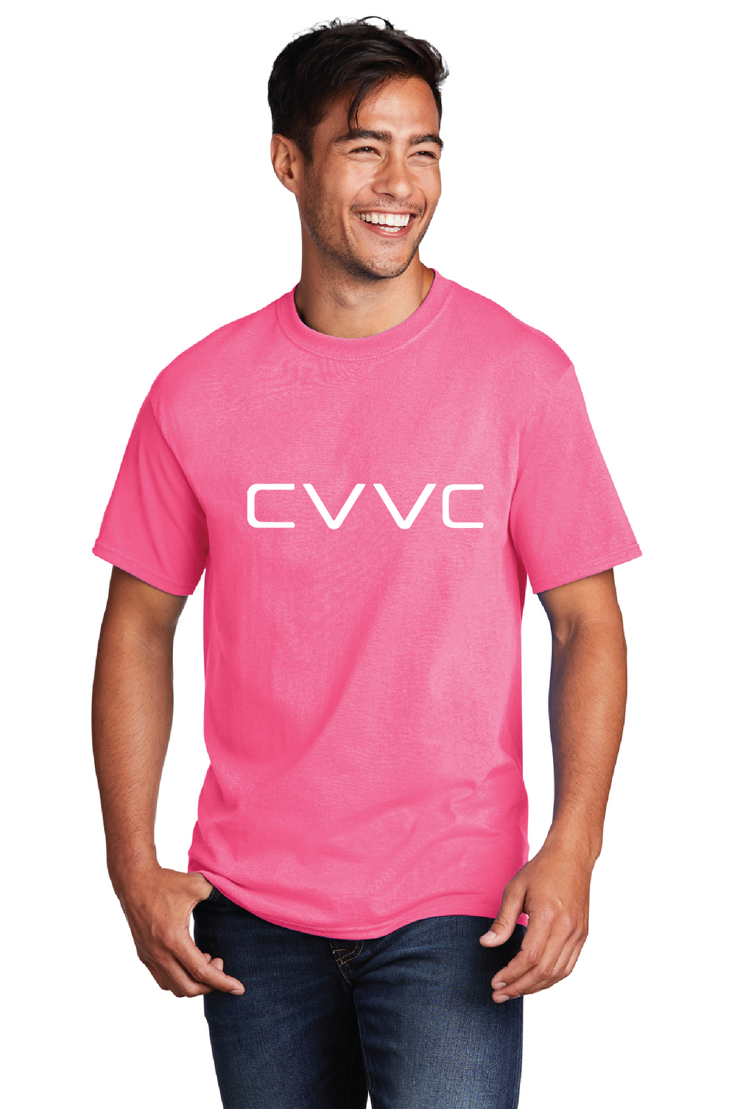 Cotton Tee / Neon Pink / Coastal Virginia Volleyball Club