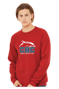 Unisex Sponge Fleece Drop Shoulder Sweatshirt / Red / Cape Henry Collegiate Indoor Track & Field