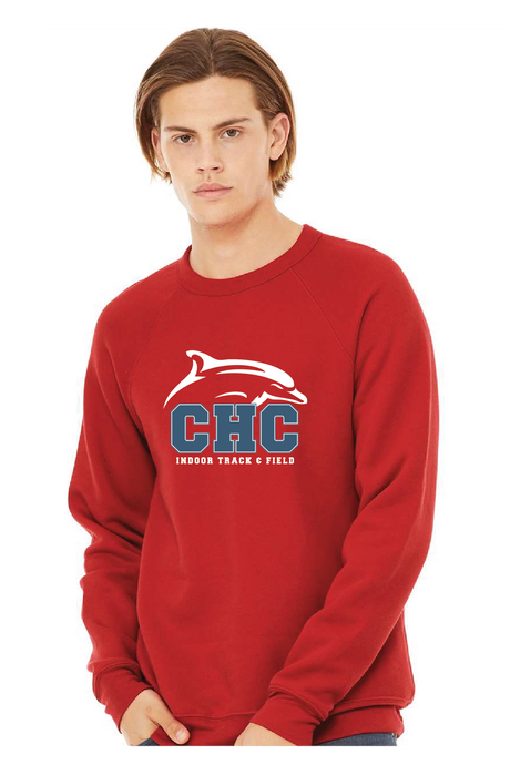 Unisex Sponge Fleece Drop Shoulder Sweatshirt / Red / Cape Henry Collegiate Indoor Track & Field