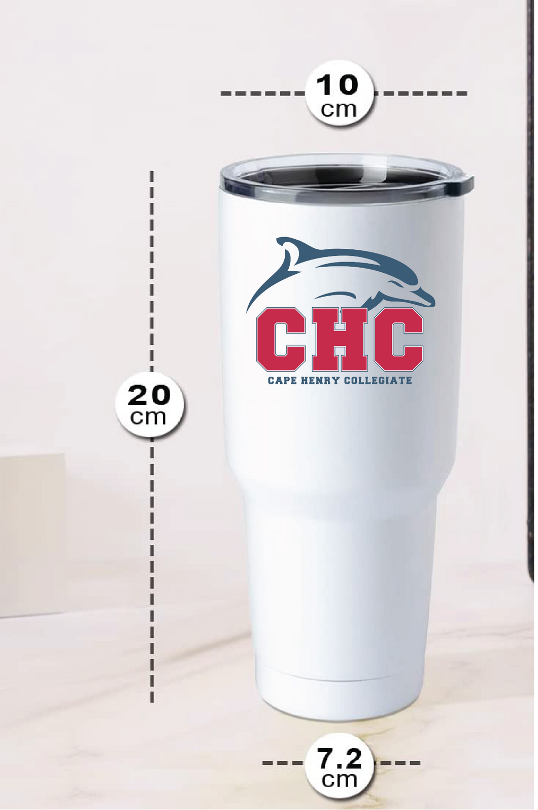 32 oz Stainless Steel Tumbler / Cape Henry Collegiate Indoor Track & Field