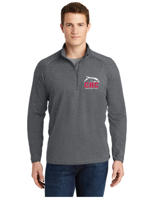 Stretch 1/2-Zip Pullover / Charcoal Grey Heather / Cape Henry Collegiate Indoor Track & Field