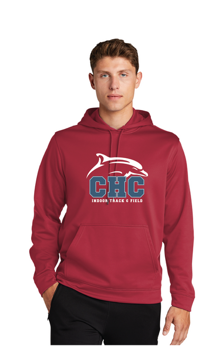 Fleece Hooded Pullover / Red / Cape Henry Collegiate Indoor Track & Field