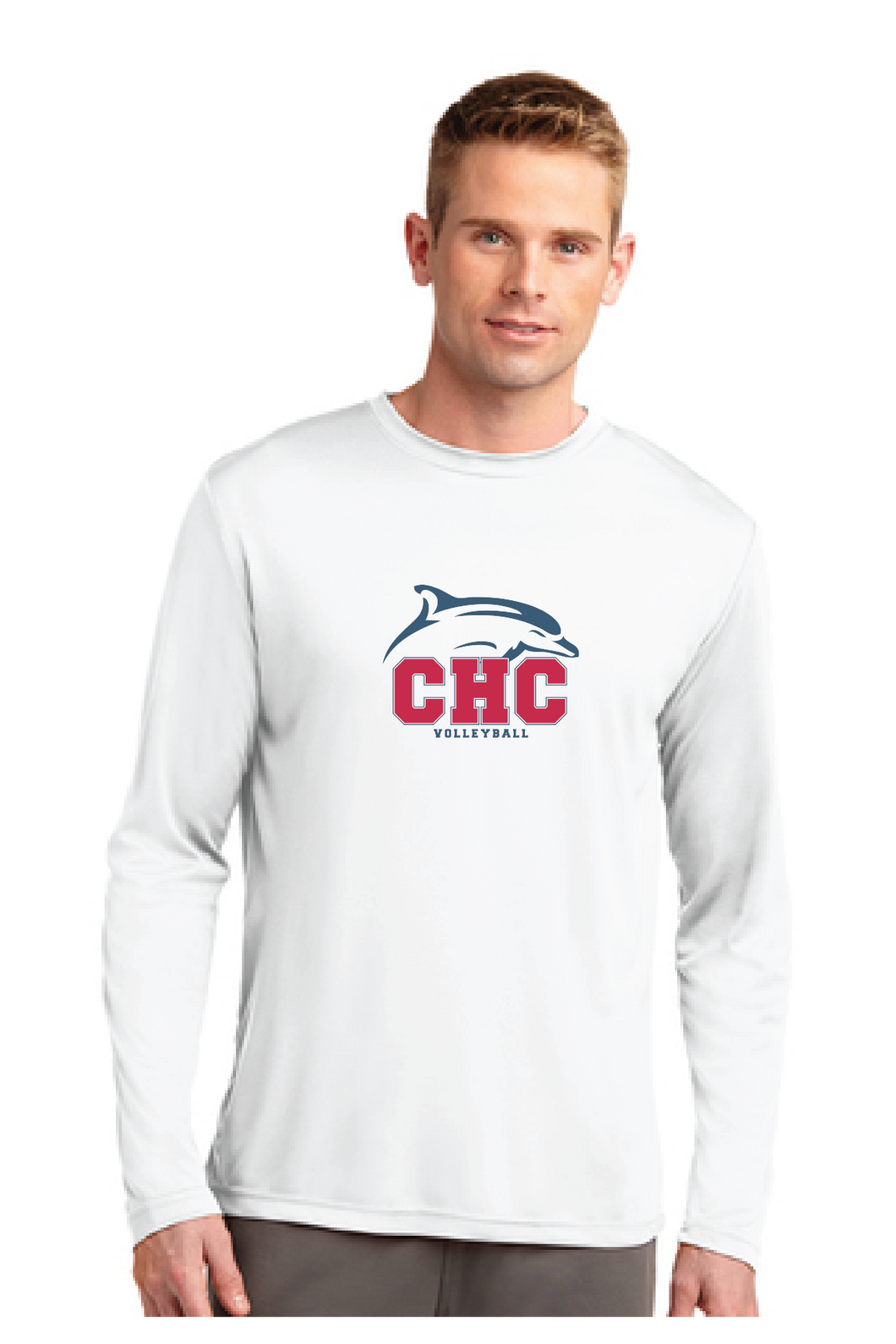 Long Sleeve Performance Tee / White / Cape Henry Collegiate Volleyball