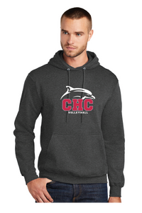 Core Fleece Pullover Hooded Sweatshirt / Dark Heather Charcoal / Cape Henry Collegiate Volleyball