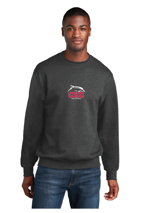 Core Fleece Crewneck Sweatshirt / Charcoal / Cape Henry Collegiate Volleyball