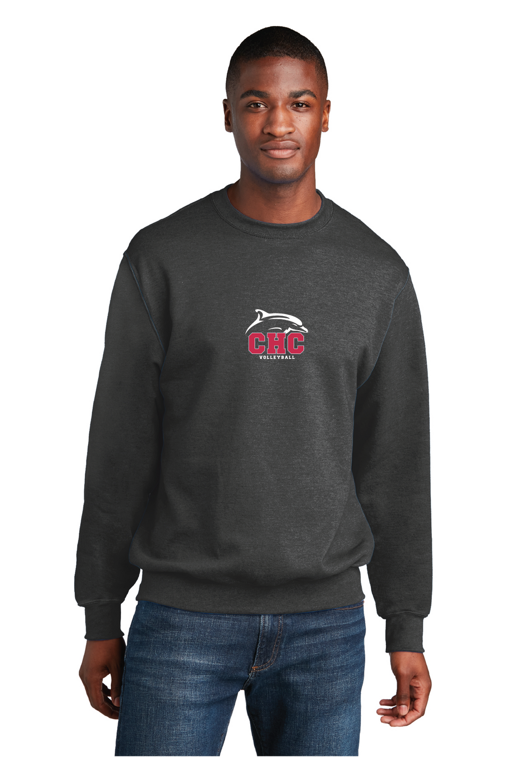 Core Fleece Crewneck Sweatshirt / Heather Charcoal / Larkspur Middle School Debate