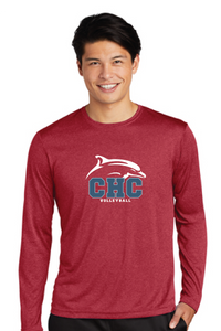 Long Sleeve Performance Tee / Red / Cape Henry Collegiate Volleyball