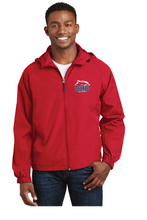 Hooded Raglan Jacket / Red / Cape Henry Collegiate Volleyball