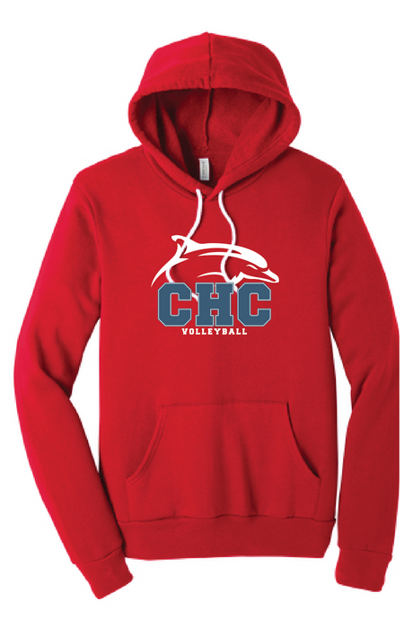 Unisex Sponge Fleece Pullover Hoodie / Red / Cape Henry Collegiate Volleyball