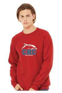 Unisex Sponge Fleece Drop Shoulder Sweatshirt / Red / Cape Henry Collegiate Volleyball