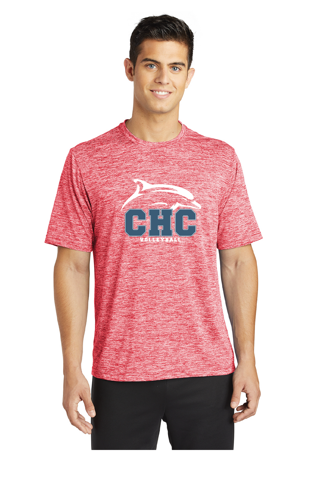 Electric Heather Tee / Red Electric / Cape Henry Collegiate Volleyball