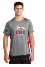 Heather Colorblock Contender Tee / Vintage Heather/ Red / Cape Henry Collegiate Volleyball