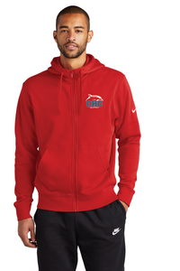 Nike Club Fleece Sleeve Swoosh Full-Zip Hoodie / Red / Cape Henry Collegiate Volleyball