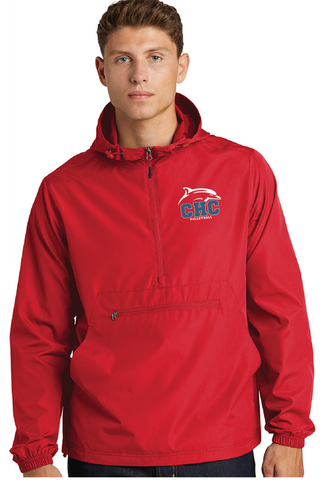 Packable Anorak / Red / Cape Henry Collegiate Volleyball