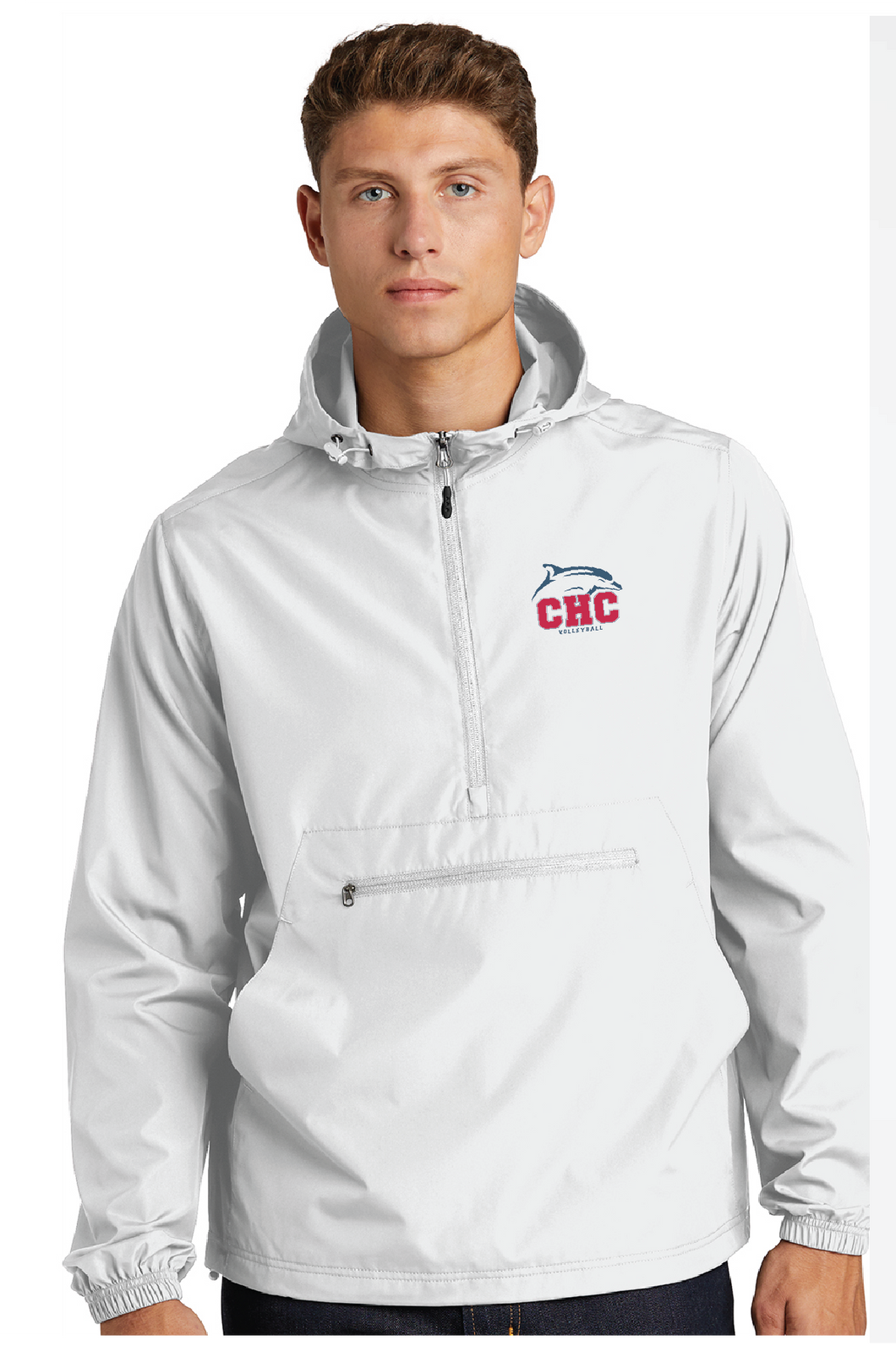 Packable Anorak / White / Cape Henry Collegiate Volleyball