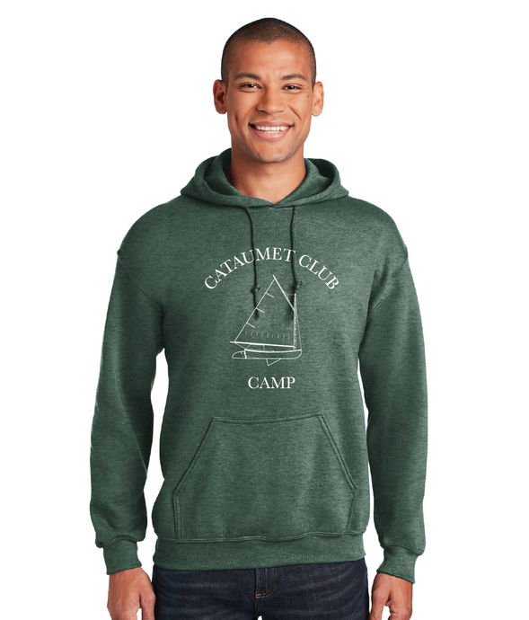 Heavy Blend Hooded Sweatshirt (Youth & Adult) / Green / Cataumet Club Camp