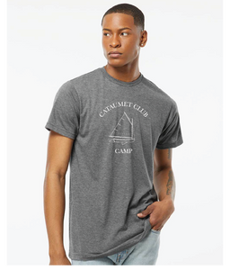 Unisex Poly-Rich T-Shirt (Youth & Adult) / Heather Grey / Cataumet Club Camp