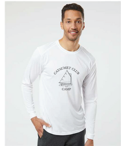 Long Islander Performance Long Sleeve T-Shirt / White / Cataumet Club Camp