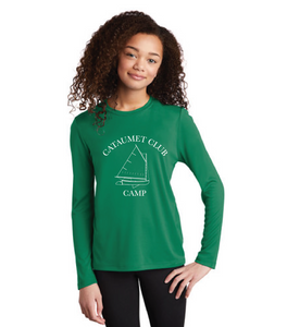 Youth Long Sleeve Posi-UV Sun Tee / Forest / Cataumet Club Camp