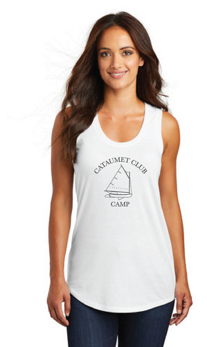 Women’s Perfect Triblend Racerback Tank / White / Cataumet Club Camp