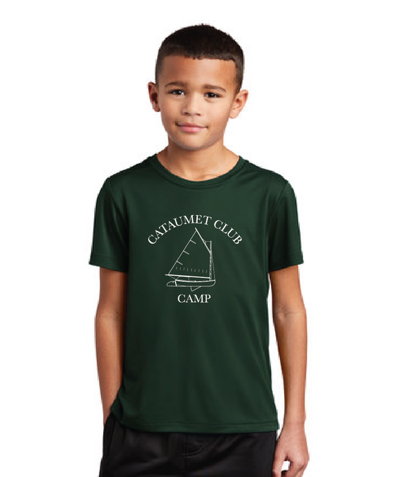 Youth Posi-UV Sun Tee / Forest / Cataumet Club Camp