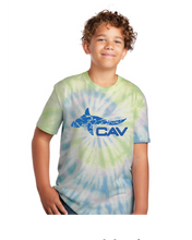 Youth Tie-Dye Tee / Water Color Spiral / Cavalier Golf and Yacht Club Swim Team