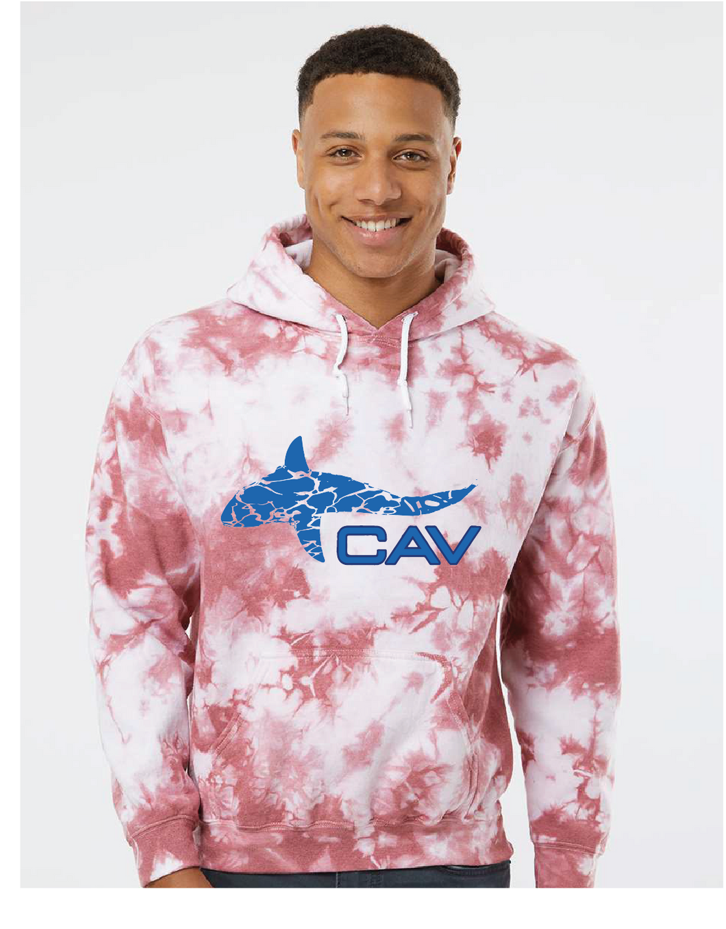 Blended Hooded Tie-Dyed Sweatshirt / Begonia Crystal / Cavalier Golf and Yacht Club Swim Team