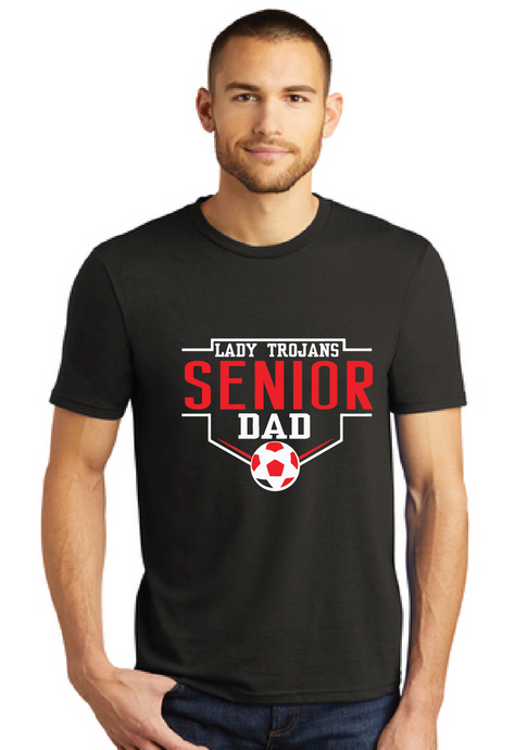 Senior Dad Tri-Blend Softstyle Tee / Black / Center Grove High School Soccer
